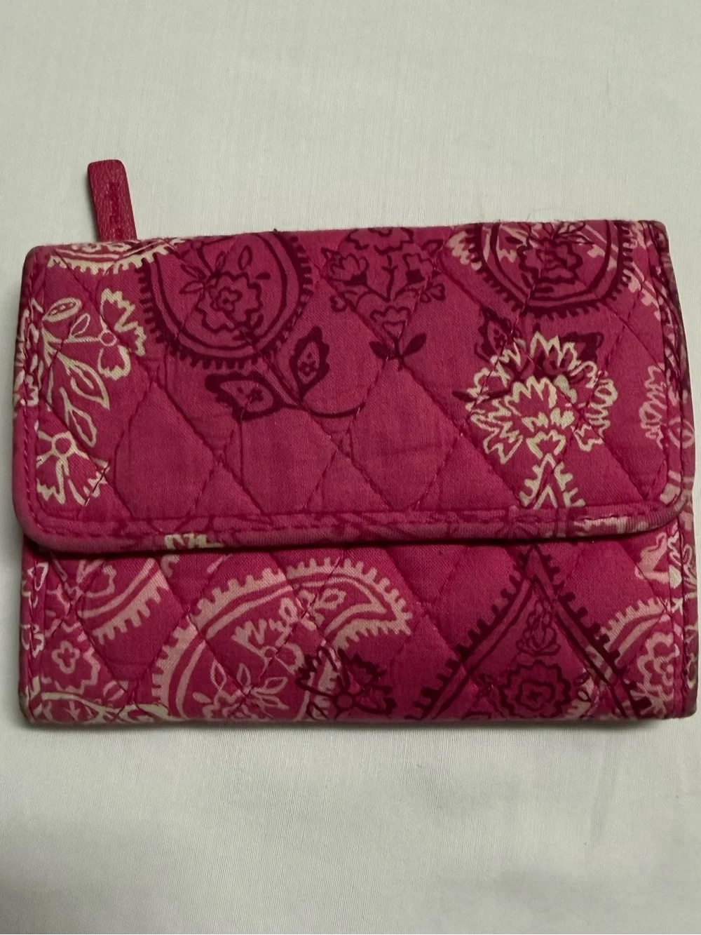 Vera Bradley Quilted Paisley Wallet - Raspberry Pink retired